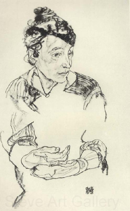 Egon Schiele Portrait of the Artist-s mother France oil painting art